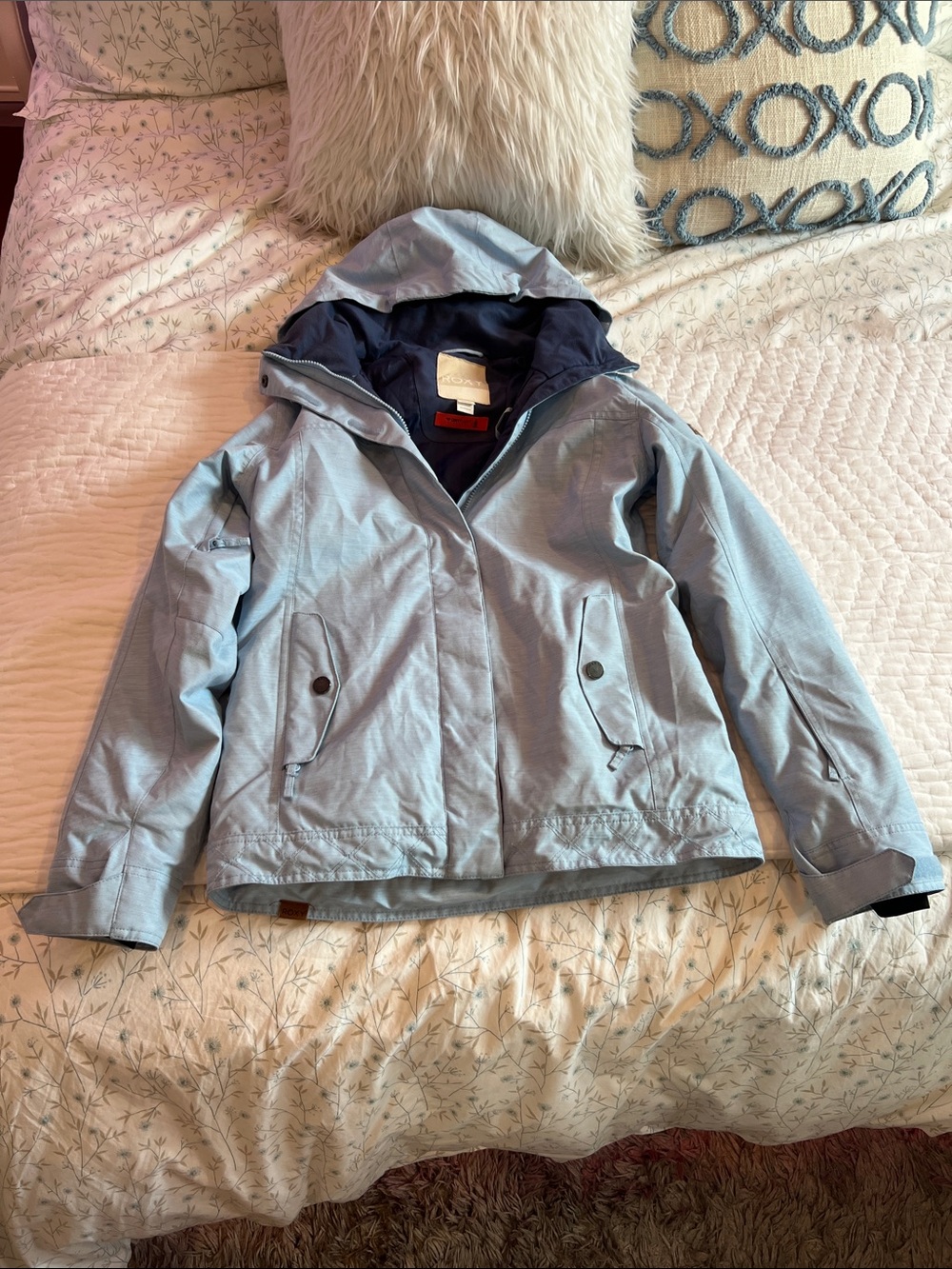 Roxy Light Blue and Navy Ski Jacket